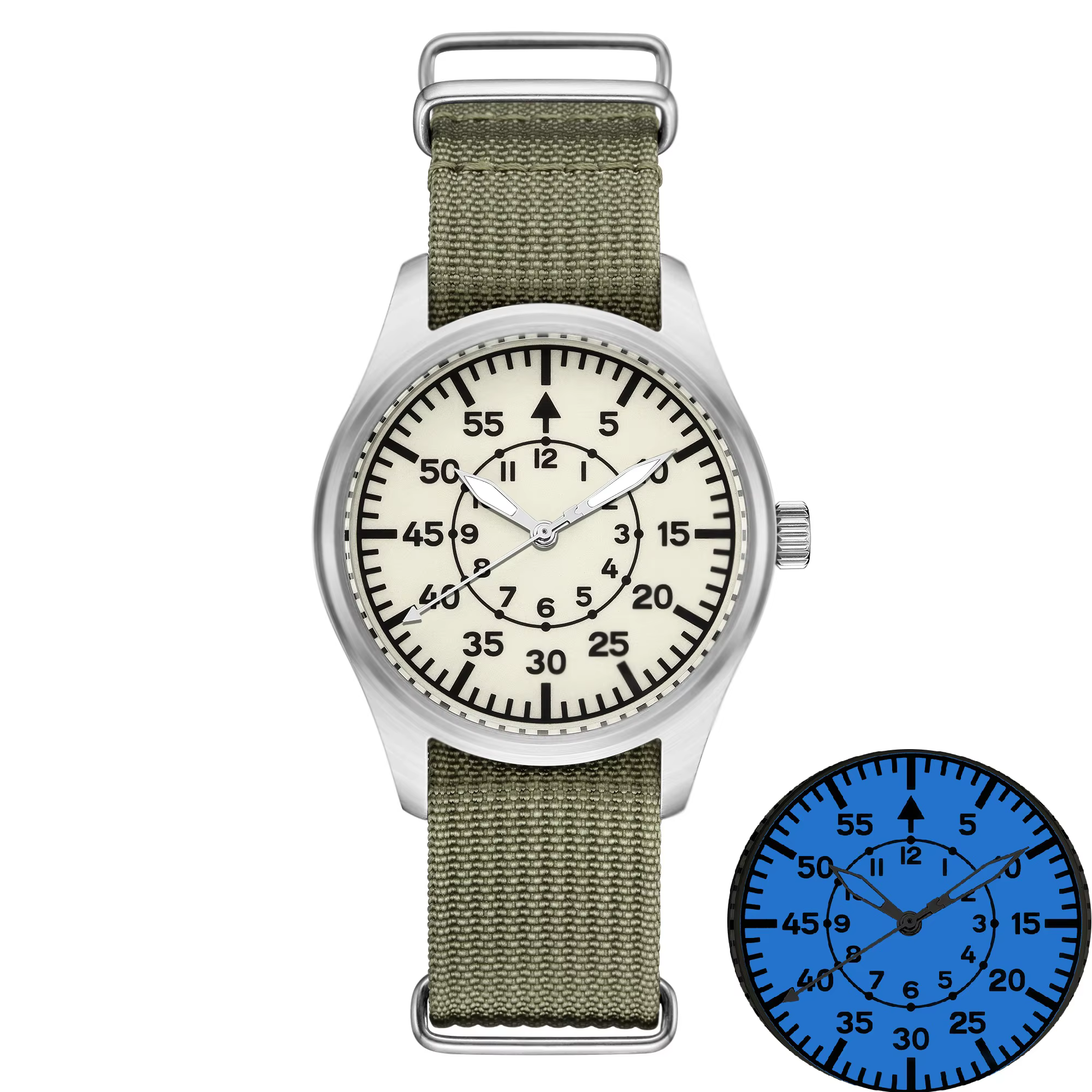 DD40mm Vh31 Beat Quartz hommes montres saphir cristal étanche 5Bar 316L acier inoxydable vintage pil