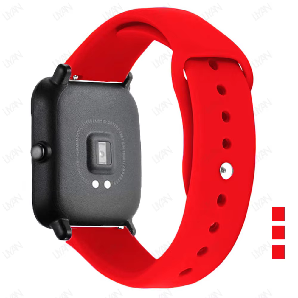 Bracelet de montre Sport pour Amazfit GTS-GTR-4-3-2-2e-mini-pro-stratos 2 3 Bracelet en Silicone Cor