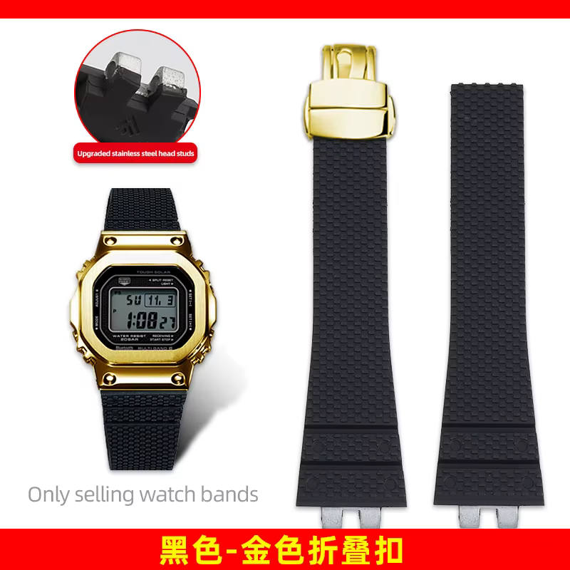 Bracelet en caoutchouc fluoré amélioré pour Casio G-SHOCK GMW-B5000 GM-B2100, bracelet de montre FKM