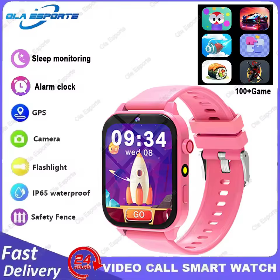 100 + jeu SmartWatch enfant HD écran éclairage musique montre intelligente garçon fille cadeau enfan