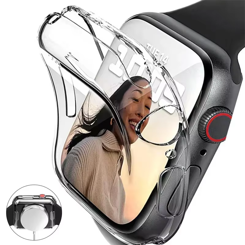 Protecteur d'écran en TPU souple pour Apple Watch 10 9 8 45mm 41mm 44mm 42mm 46mm 49mm, coque complè