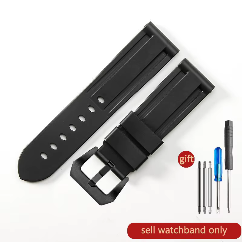 Caoutchouc naturel étanche pour remplacement de bracelet de montre, accessoires pour Panerai Pam441,