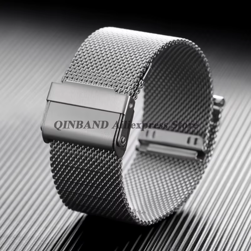 Bracelet de montre intelligente à libération rapide en maille milanaise, universel pour hommes et fe