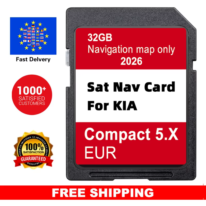 Carte SD de mise à jour 2026 pour système de navigation GPS KIA Compact 5.X Carens Ceed Niro Optima 