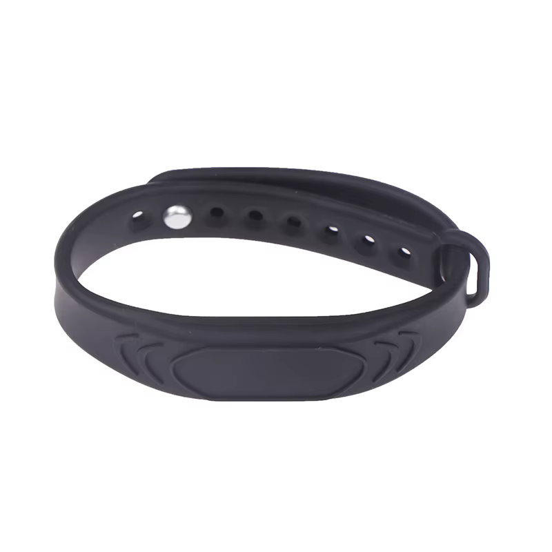 Bracelet RFID en Silicone, 125KHz/13.56MHz, puce IC 14443A, étanche, réglable, avec puce intelligent