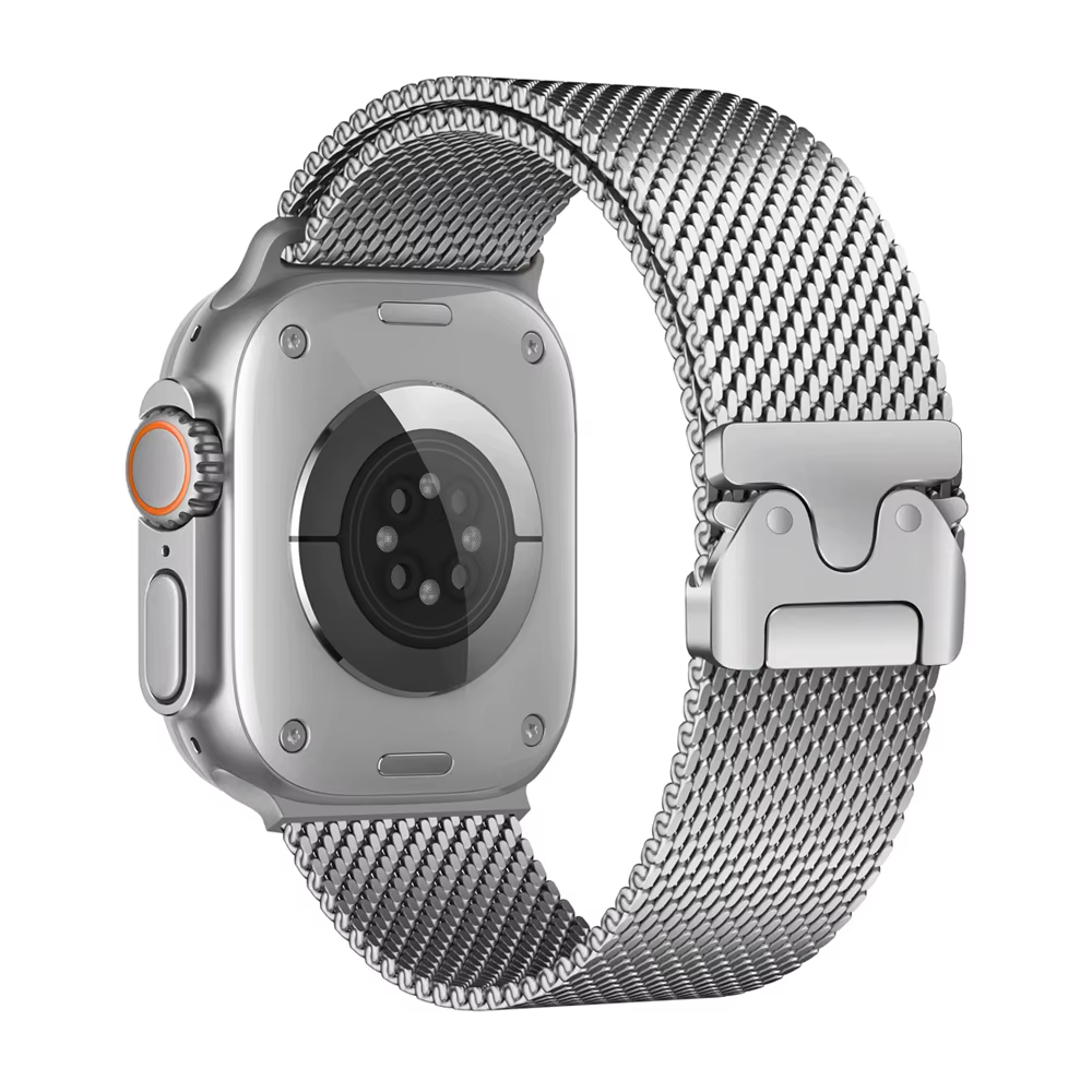Bracelet en boucle milanaise en titane pour Apple Watch Ultra 2/3, 49 mm, 46 mm, 45 mm, 41 mm, 42 mm