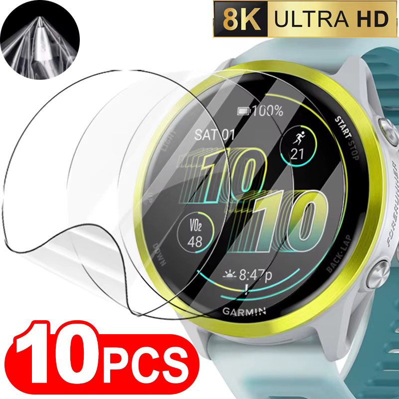 Film de protection Hydrogel pour Garmin Forerunner 965 570 955 265 265S 255S, protecteur d'écran HD 