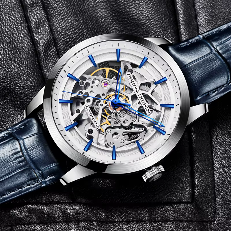 PAGANI DESIGN 2026 Nouvelle Montre Mécanique Squelette pour Homme, Montre Automatique de Luxe Haut d