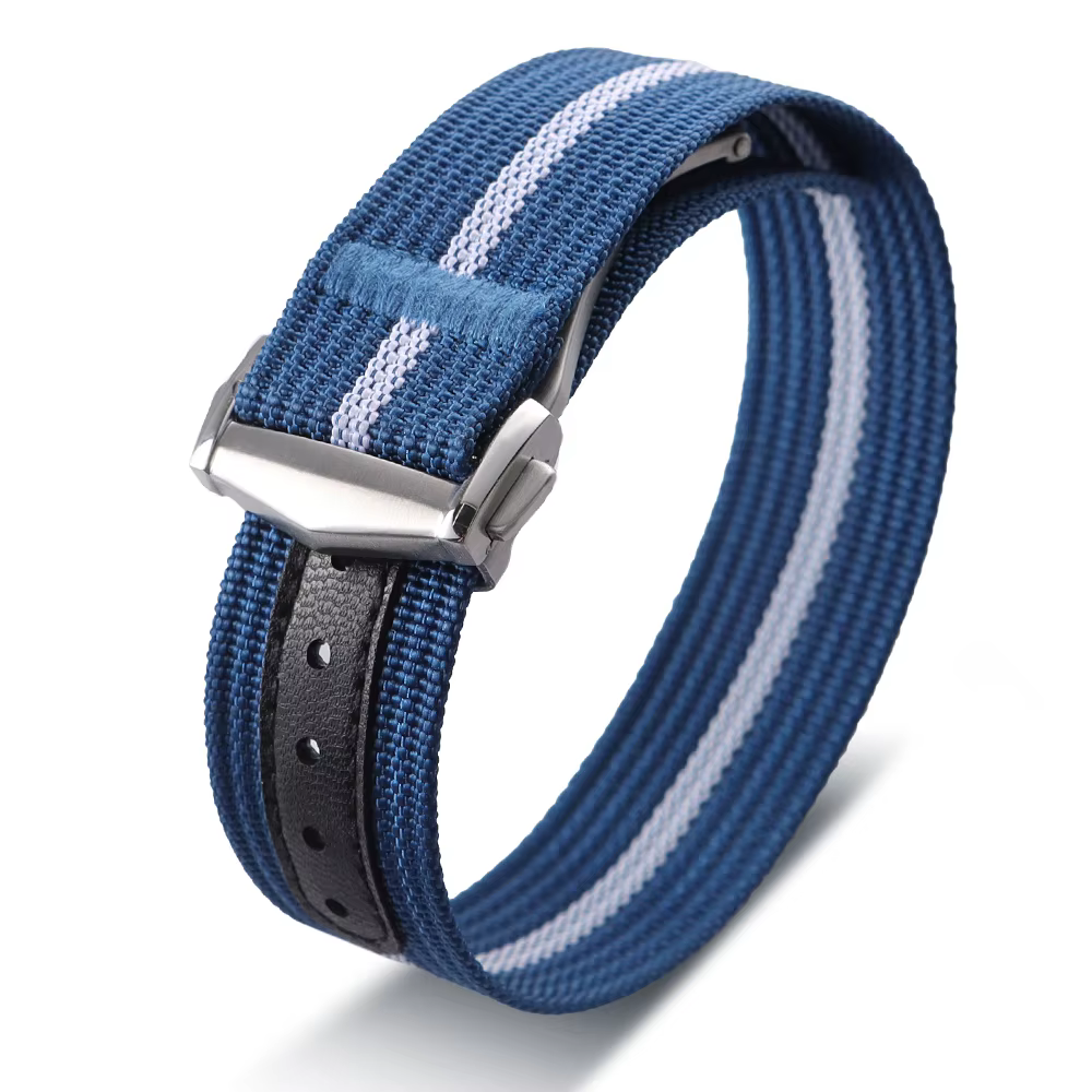 Bracelet de montre en Nylon 20mm 22mm pour Omega pour Swatch ceinture étanche Sport boucle pliante b