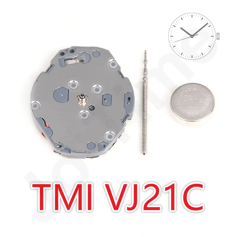 Japon TMI VJ21 Mouvement à quartz mince 3 aiguilles pour la réparation de montres - Mouvement VJ21C