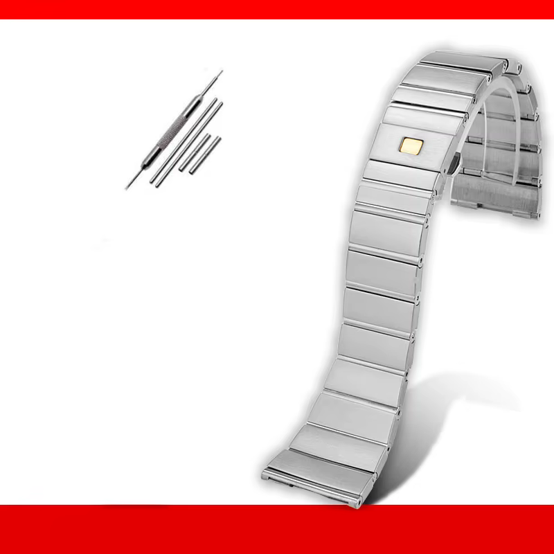 Bracelet de montre en acier pour homme et femme, bracelet en acier fin, bracelet double aigle, OMEGA