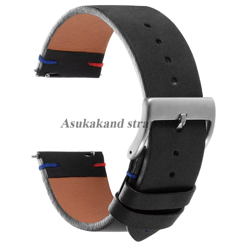 Bracelet de montre en cuir mat 18mm 20mm 22mm, bracelet de montre en cuir PU imperméable à dégagemen