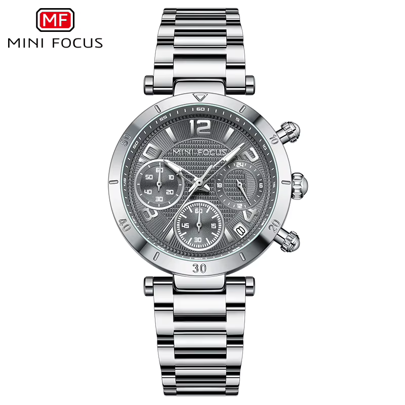Montre femme MF0489, acier inoxydable, étanche, date automatique, élégante, montre-bracelet pour fem