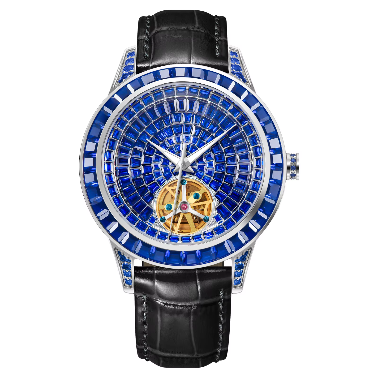 2025 nouveau Haemmer Jacob diamant visage Tourbillon mécanique montre pour hommes hommes en cuir vér