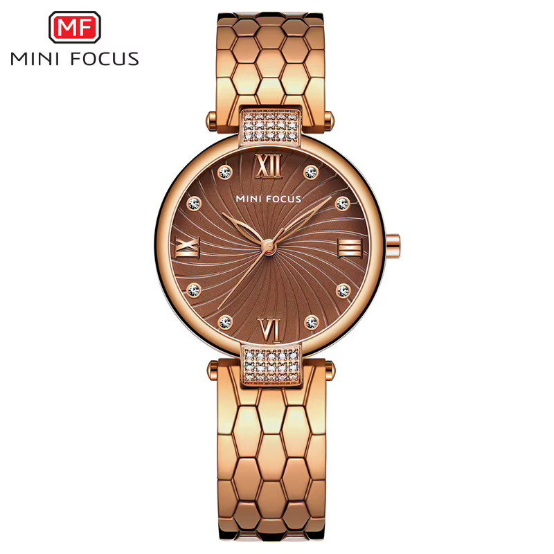 Nouvelle montre pour femme au design élégant, en acier inoxydable, étanche, avec date automatique, m