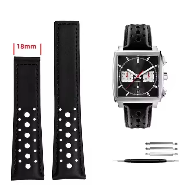 Bracelet de montre en cuir de vache pour TAG Heuer MONACO CARRERA remplacer le bracelet de montre 22