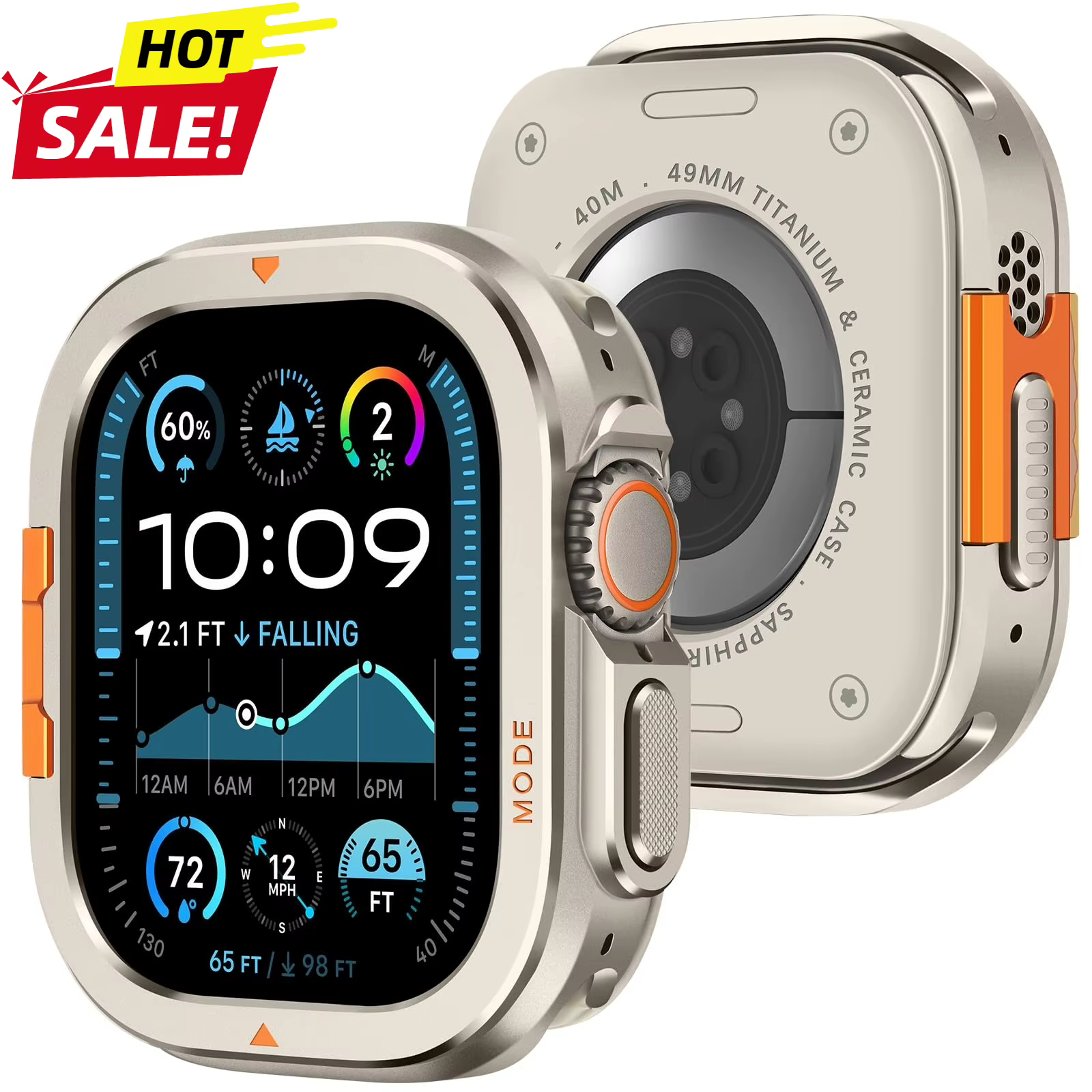 Boîtier métallique Anti-chute pour Apple Watch Ultra 3/2/1 49mm, cadre de protection rigide en allia
