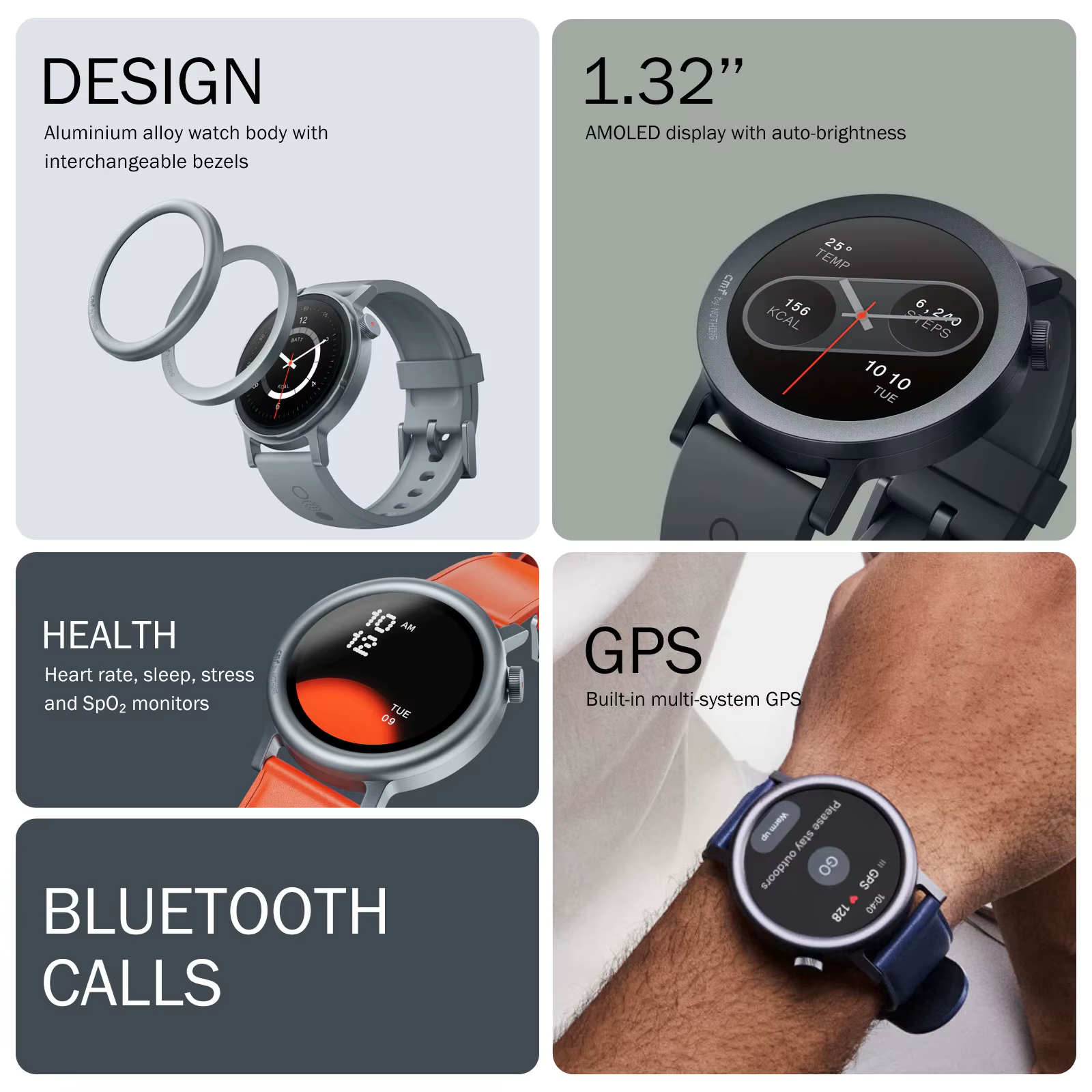 Version Globale CMF by Nothing Watch Pro 2 Écran AMOLED 1,32 pouces Appels Bluetooth avec Réduction