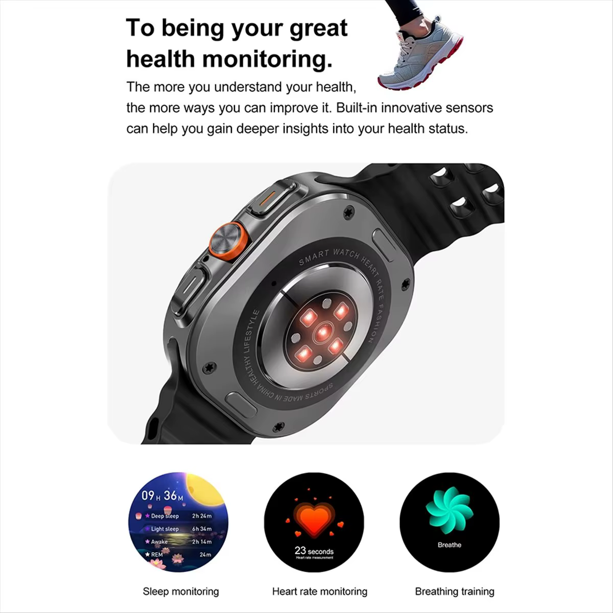 Stock limité! DT montre Ultra 47mm montre intelligente Bluetooth appel boussole Menu 3D charge sans 
