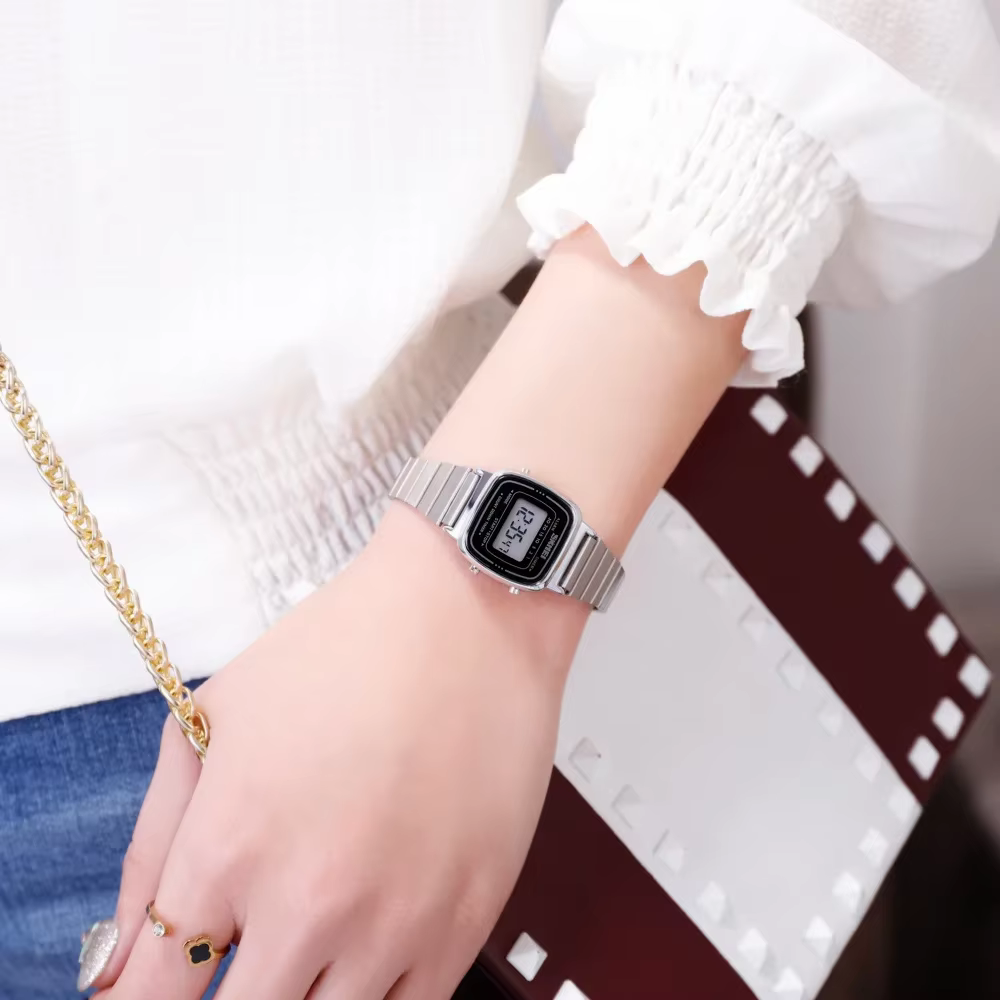 SKMEI 1901 luxe femmes montres petit cadran numérique Chrono calendrier Montre étanche dames Montre-