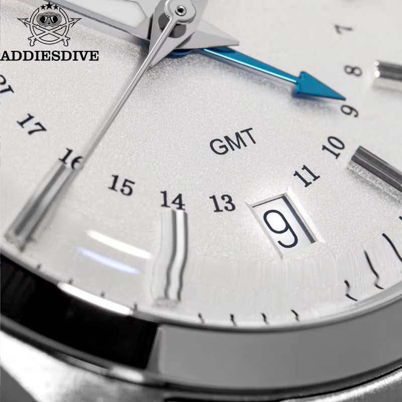 ADDIESDIVE 36mm montre analogique pour hommes GMT 515-24H montre BGW9 lumineux 100m étanche en acier