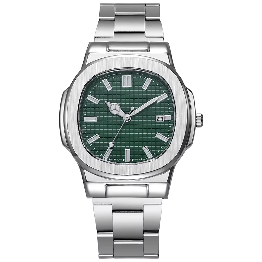 Montres pour hommes, montres carrées tendance pour hommes, montres de bureau simples, montre à quart