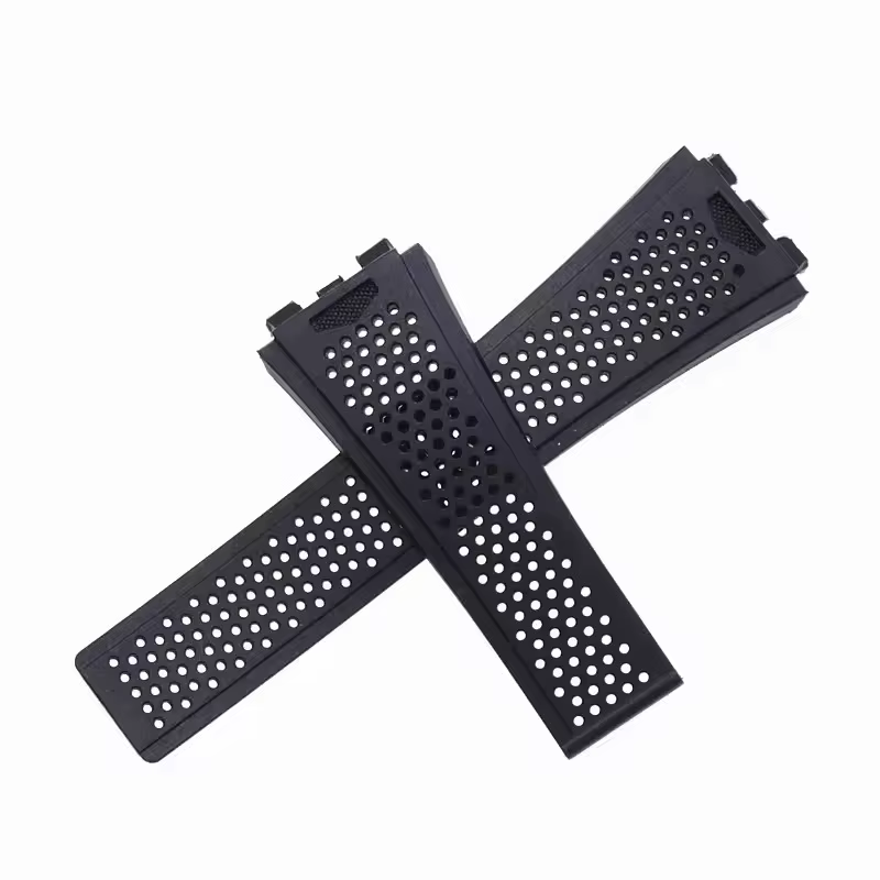 Bracelet de montre en caoutchouc souple pour collection de bracelets TAG HEUER, noir, respirant, éta