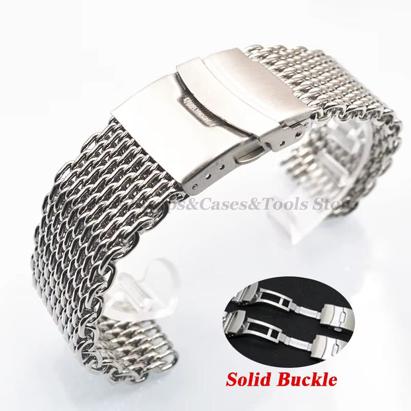 Bracelet de montre requin 4.0mm d'épaisseur pour Seiko pour Omega 18mm 20mm 22mm 24mm bracelet en ac