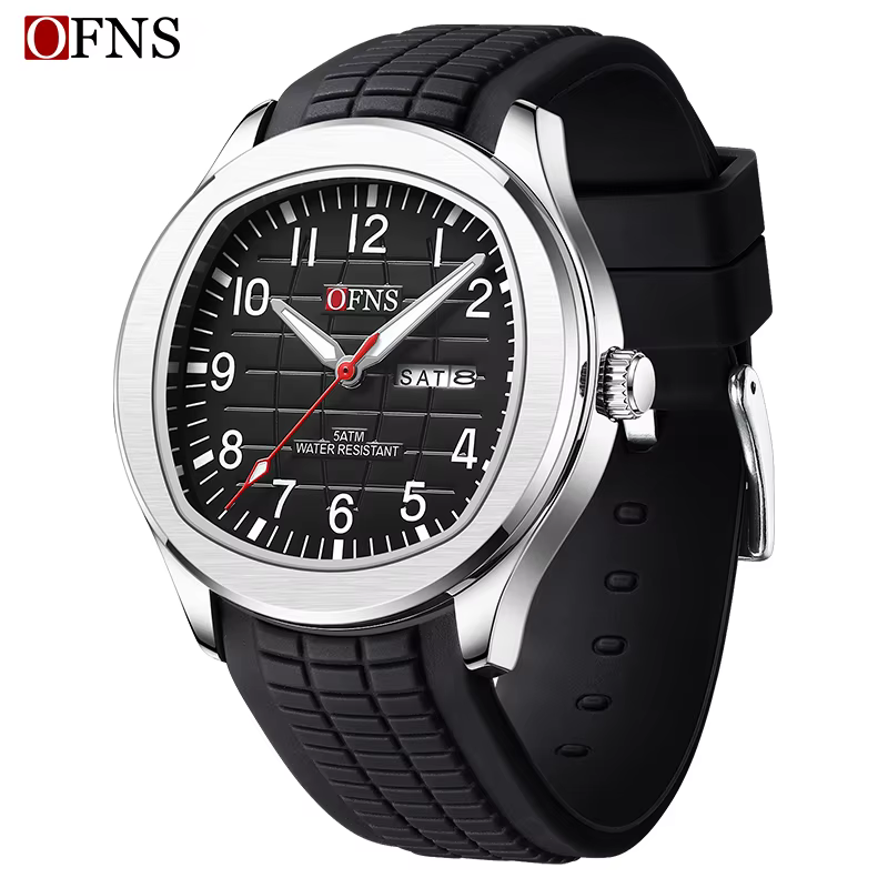 OFNS offre spéciale mode montre pour hommes 50 M étanche luxe lumineux Date semaine multifonction af