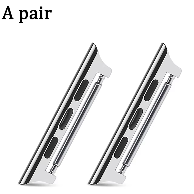 Connecteur métallique pour Apple Watch série 9 8 7 se 6 3, adaptateur de bracelet iWatch 20mm 22mm 4