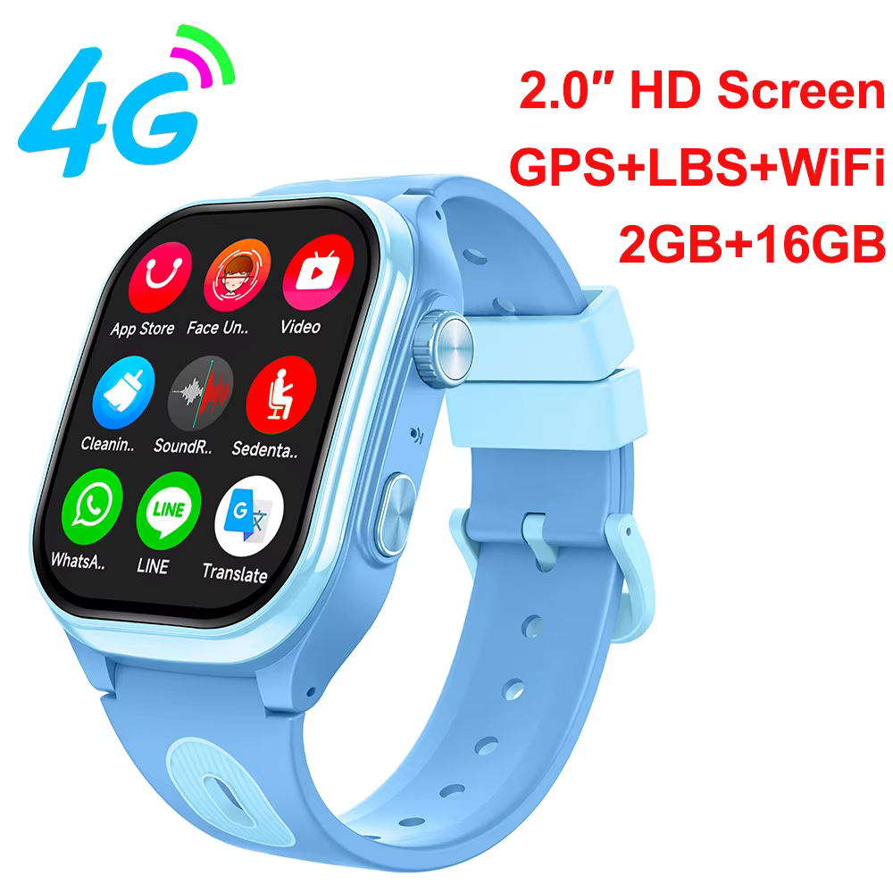 4G enfants montre intelligente GPS WIFI appel vidéo APP télécharger SOS appel téléphonique enfants S