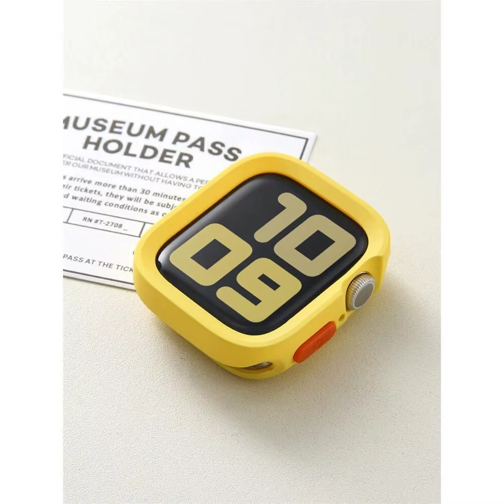 Coque de protection en silicone souple pour Apple Watch 11 10 9 8 7 6 SE 5, coque mate anti-chute po