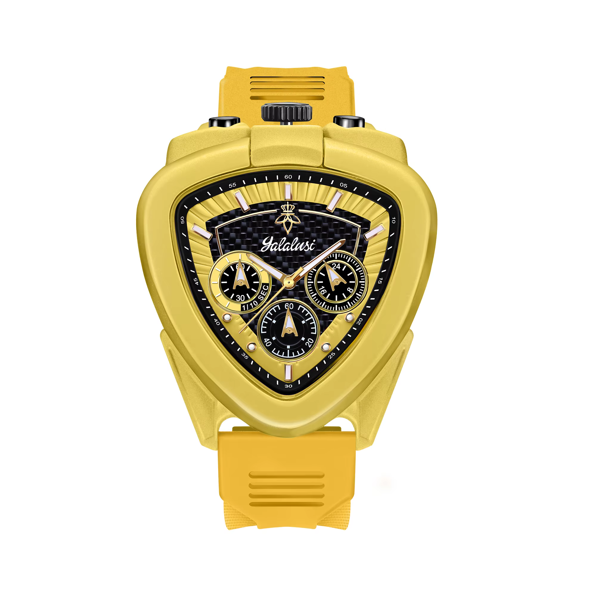 Montre pour homme YaLaLuSi : montre-bracelet à quartz résistante à l'eau avec cadran triangulaire, c