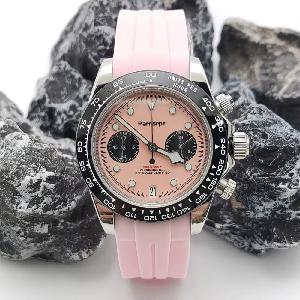 Nouveau chronographe VK64 montre à Quartz 39.5mm 316L acier inoxydable 50M étanche lumineux hommes s