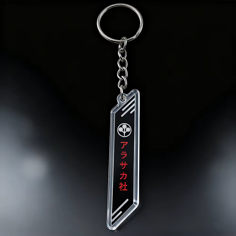 Arasaka Corporation Logo acrylique porte-clés Punk 2077 supercorporation symbole porte-clés jeu chau