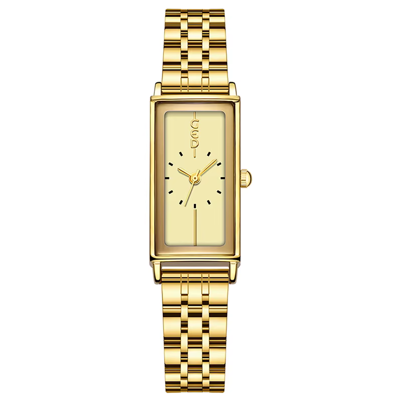 Montres pour femmes tendance de la mode bande rectangulaire en acier inoxydable étanche montre à qua