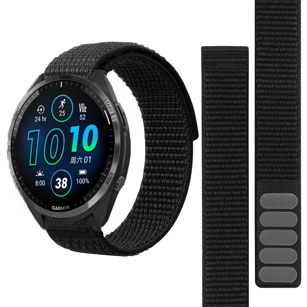 Bracelet de montre en Nylon à boucle à crochet pour Garmin Forerunner 965 955 Solar 945 935 745 Brac