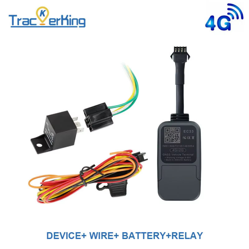 TrackerKing EC33Pura 4G GPS Traceur de Véhicules/Motos/Vélos J16 Tracker Rastreador Protocole GT06