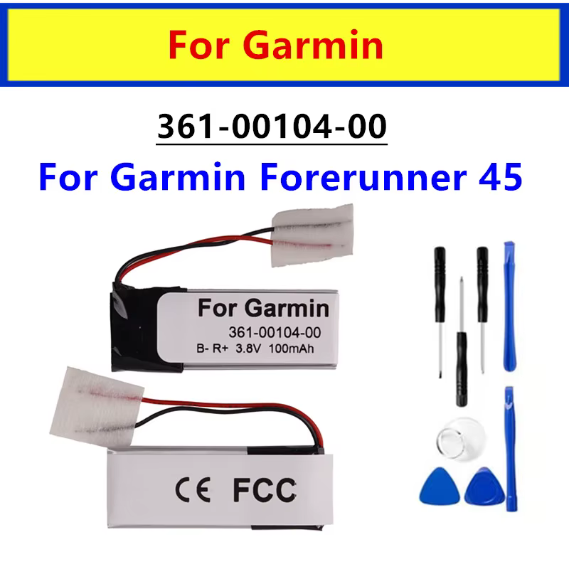 Batterie de remplacement originale pour montre intelligente Garmin Forerunner 45 100mAh, Batterie ha