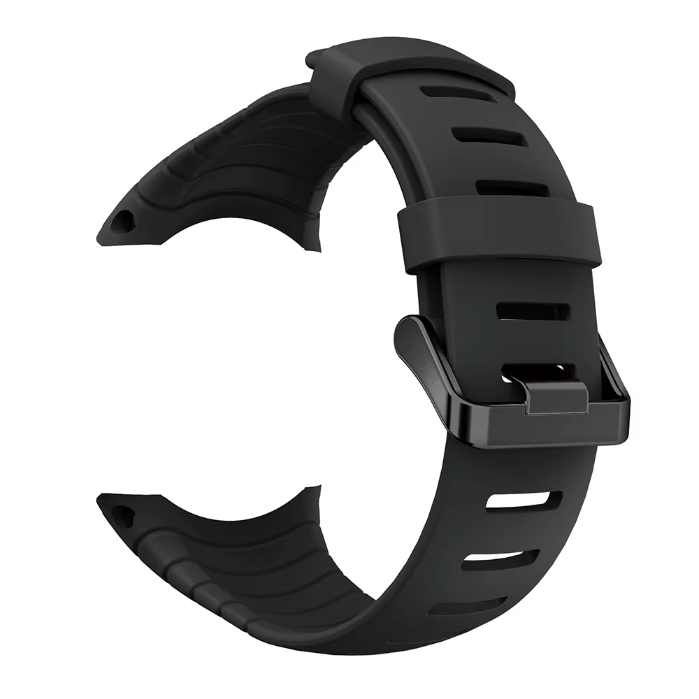 Bracelet pour bracelet de montre Suunto Core avec boucle de couleur noire bracelet en Silicone soupl