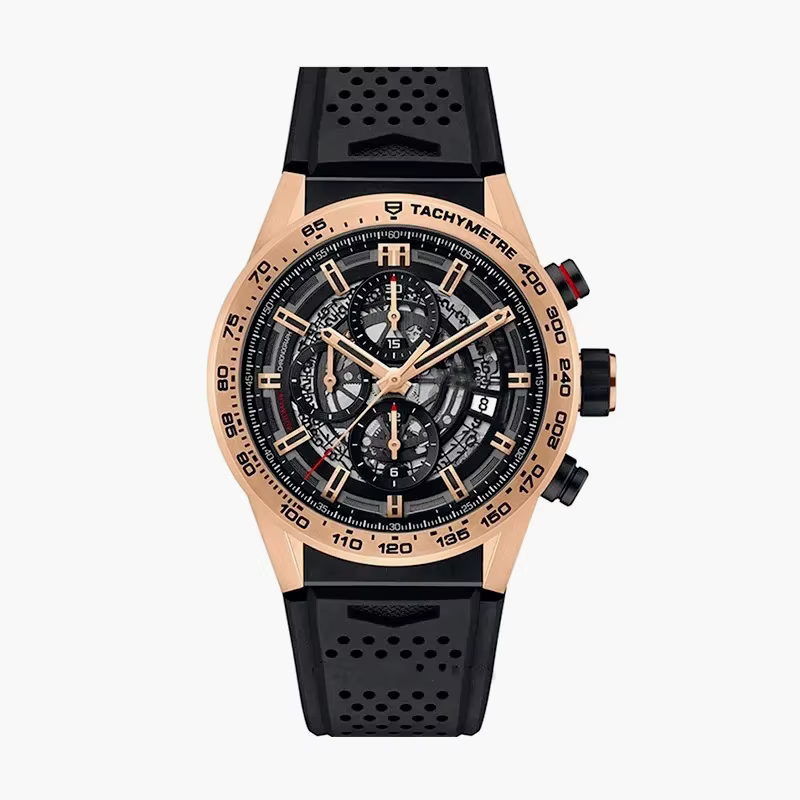 Montres à quartz chronographe VK63 avec logo/nom personnalisé, bracelet en acier inoxydable solide e