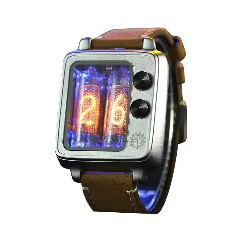 NEONWORKS nouvelle montre tube BTF nixie CRT TV design rétro UNIQUE IN16 VACCUM ELECTRIQUE PUNK CREA
