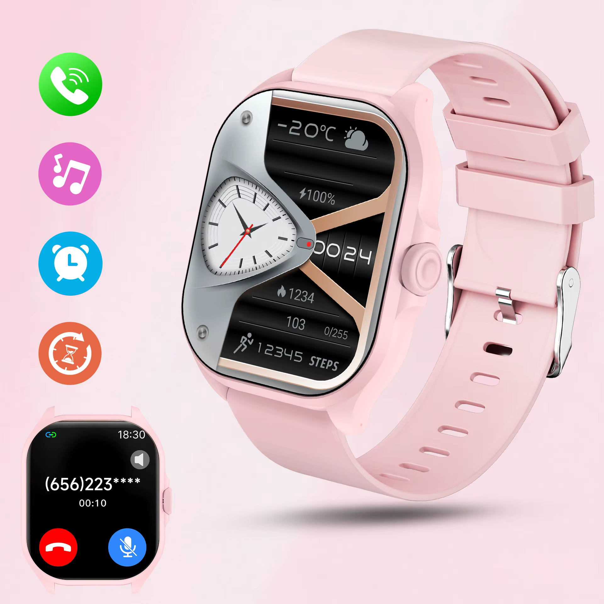 Nouvelle Montre Connectée 2026 avec Appel Bluetooth, Suivi du Sommeil, Prise de Photos à Distance, A