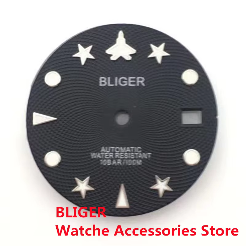 BLIGER-Cadran guilloché, forme étoile, Shoous Fit, boîtier de 40mm, adapté au mouvement NH36, nouvea