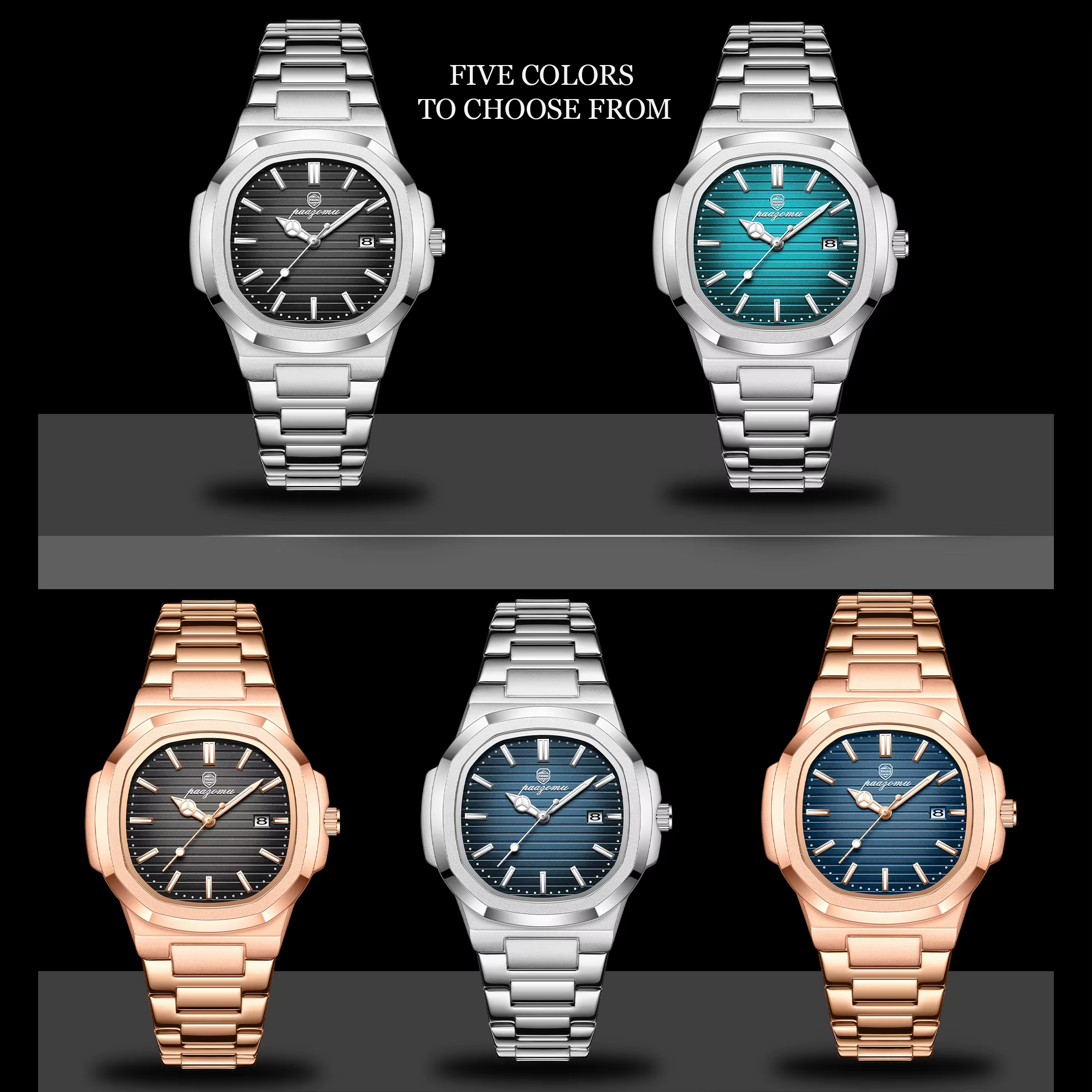 Nouvelle Montre Homme Tendance 2026 – Étanche, Lumineuse, en Acier Inoxydable, Affichage Date et Jou