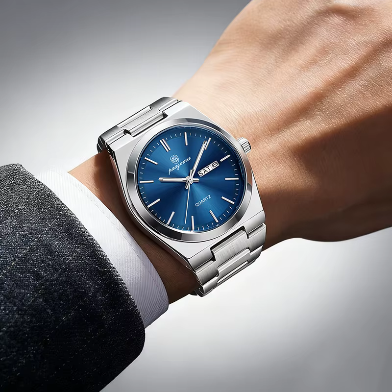 PAAZOMU Montre à quartz ultra-fine pour hommes et femmes, style minimaliste, étanche, lumineuse, bra