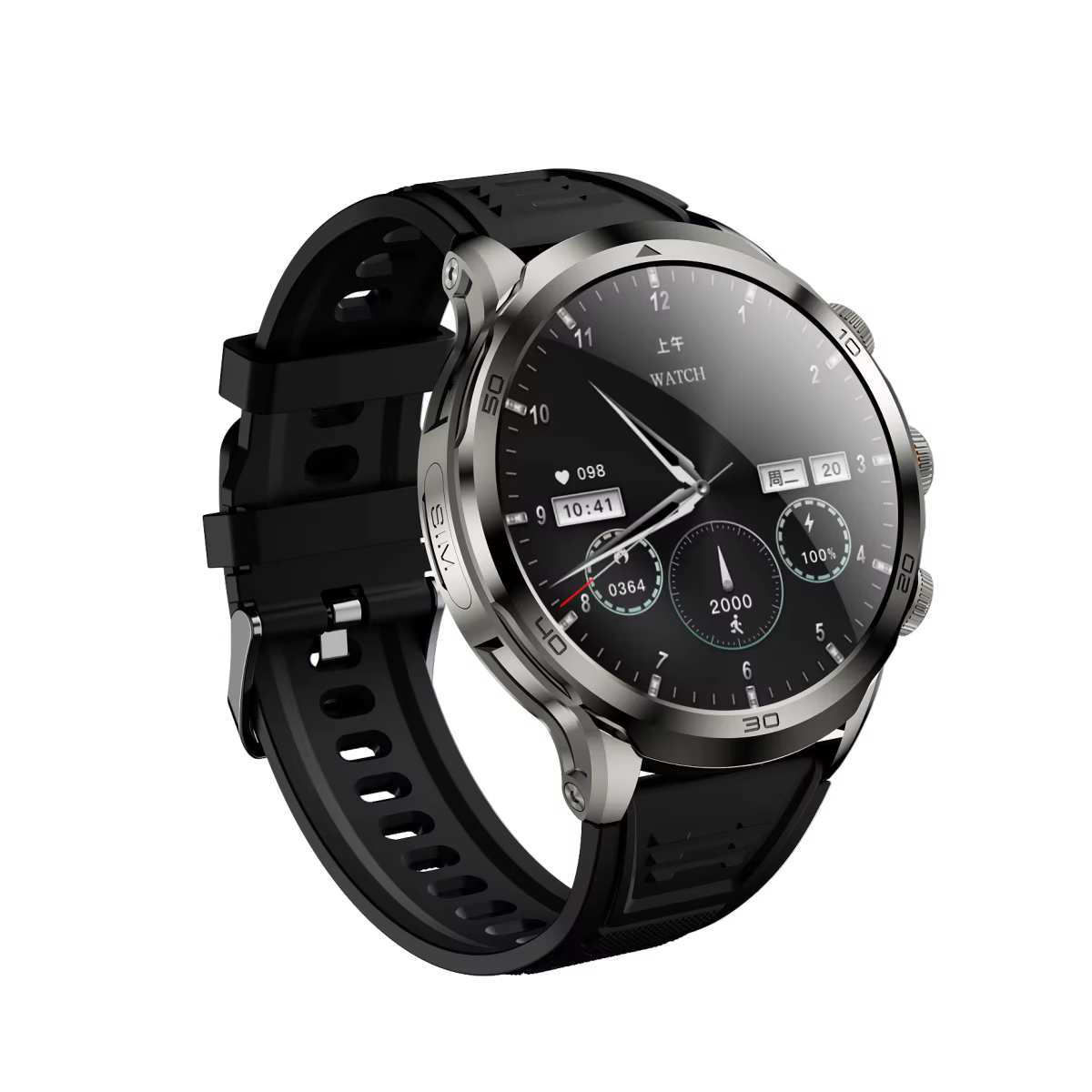 Montre connectée 5G Full Netcom pour hommes, grand écran Amoled de 1,95 pouces, 190 ° Montre conne