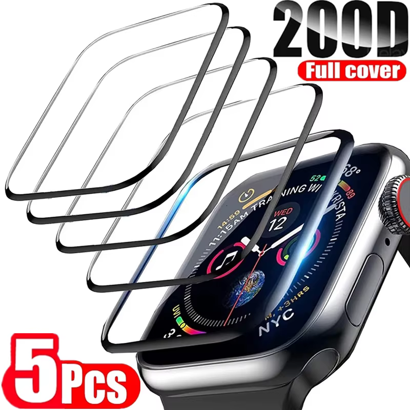 Protecteur d'écran pour Apple Watch 7 6 SE 5 9 8 4 3 2 40MM 41MM 42MM 44MM 45MM 38MM, Film céramique