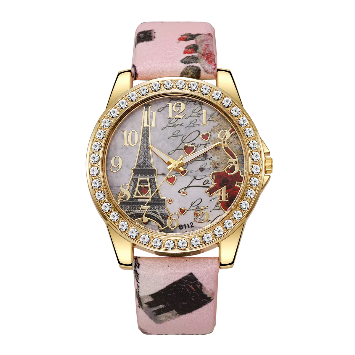 Mode fleurs femmes montres dames bracelet en cuir analogique montre à Quartz Reloj Mujer filles horl