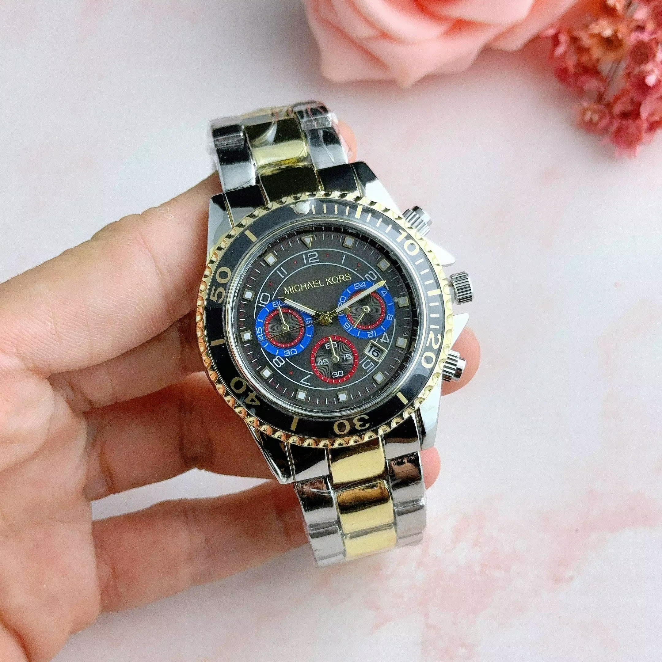 Montre à quartz Michael Kors pour homme 2026, mode et loisirs, grand cadran, bracelet en alliage, mu